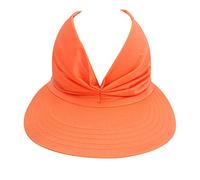 Sombrero de verano para mujer, parte superior hueca, elástico, visera para el sol, gorra de béisbol, gorras para correr, naranja, Talla única