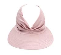 Sombrero de verano para mujer, parte superior hueca, elástico, visera para el sol, gorra de béisbol, gorras para correr, rosa, Talla única