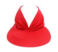 Sombrero de verano para mujer, parte superior hueca, elástico, visera para el sol, gorra de béisbol, gorras para correr, rosso, Talla única