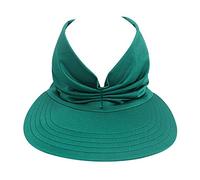 Sombrero de verano para mujer, parte superior hueca, elástico, visera para el sol, gorra de béisbol, gorras para correr, verde, Talla única