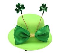 Sombrero del día de San Patricio, cilindro verde - Accesorio para sombreros de | Disfraz de vestir con sombrero de cilindro verde de San Patricio para y accesorio para punta de árbol