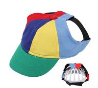 Sombrero del Sol de Perro con Agujeros para Las Orejas - Capilla de béisbol de Mascotas Ajustable con la Parte de la hélice | Lindo Sombrero de Cachorro Rainbow para Caminatas al Aire Libre,