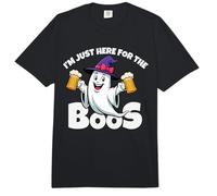 Sombrero Divertido de Bruja Fantasma con Texto en inglés I'm Just Here for The Boos Comfort Colors Adult Heavyweight T-Shirt