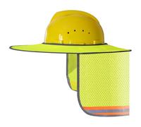 Sombrero duro Parasol Visera de malla de alta visibilidad con solapa para el cuello y tira reflectante Cubierta protectora solar de ala completa para construcción Sombrero de seguridad para el t