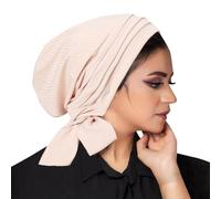 Sombrero elástico para mujer Headwear Bambú Chemo Pañuelo Suave Transpirable Elegante Pañuelo Turbante Ropa de Oración Musulmana Islámica Bufandas Sombreros Sombreros Sólidos Pañuelo envolvente, O