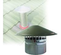 Sombrero Extractor de Humos galvanizado,Cubierta para chimenea de acero inoxidable, Capucha Acero Inoxidable,para Conductos de Chimenea de Aire de,Para Estufa,200-mm