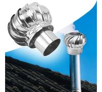 Sombrero Extractor Humos Acero Inoxidable Giratorio Ventilador De Techo, Campana De Chimenea Giratoria, Tapa De Chimenea De Ventilación Giratoria(11.81in/300mm)