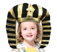 Sombrero Faraón | Traje Egipcio De Casco | Accesorio De Disfraces Reales Egipcios | Headwear Halloween De Egipto Ideal Para Cosplay, Teatro, Vacaciones De Vestir, Reposición