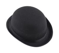 Sombrero Fedora de caballero, sombrero de copa negro | Sombreros de fiesta formales Showman Novedad - Accesorio clásico de fieltro para disfraz de Halloween, sombrero Derby negro para disfraz de fiest