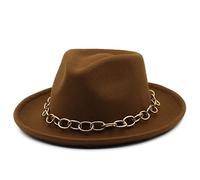 Sombrero Fedora de Lana para Hombre y Mujer para Invierno y otoño, Sombrero Elegante de señora Trilby de Fiel