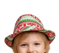Sombrero Fedora De Navidad Para Hombres,Casco Clásico Transpirable Festivo Copo De Nieve Patrón - Sombreros De Navidad,Para Familia Hombres Mujeres Adolescentes Fiesta Ganador Vacaciones Interior