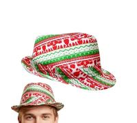 Sombrero Fedora De Navidad,Sombreros Plegable Patrón Copo De Nieve - Sombreros De Fiesta De Navidad,Para Familia Hombres Mujeres Adolescentes Fiesta Ganador Vacaciones Interior Exterior