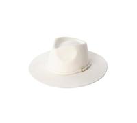 Sombrero Fedora Hombre Sombrero Fedora de Fieltro Lana Vintage for Hombres y Mujeres Gorra Jazz Vestir cálido e Informal Elegante para Viajar(White,L 59cm)