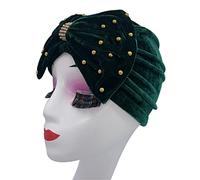 Sombrero Femenino, Turbante con Lazo y Trenza de Terciopelo for Mujer, hiyab, Gorro for quimioterapia contra el cáncer, Multicolor(GN)