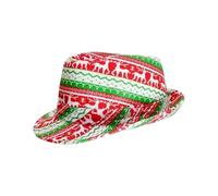 Sombrero feo a cuadros de franela para Navidad, suéter feo de Navidad, accesorio de fiesta de invierno para adultos y adolescentes con diseño de copo de nieve