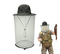 Sombrero genérico antimoscas | Protector de cabecera de mosquitero para vela - Protección solar para nuca transpirable con cordón de sujeción Accesorios de pesca para hombres, mujeres y apiladores