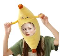 Sombrero genérico Banana, Plush Fruit Cosplay Headwear, Cute Banana Disfraz Hat, Funny Novelty Dress Up Accessory, Photo Prop 22,05 x 9,84 pulgadas para Halloween y Cosplaying