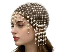 Sombrero genérico con perlas y pompones para mujeres,Estilo artificial novedad con diseño calado | Gorro decorado para mujer - Ideal para citas de amantes de cumpleaños, ,