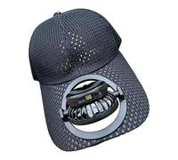 Sombrero genérico con ventilador, 3 velocidades pantalla LED carga USB - sombrero refrescante ventilador solar | para exterior verano playa picnic viaje pesca camping running, Negro