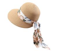Sombrero genérico de seda para el pelo de noche para hombre Floppy Hat 50 Hat Sun Hats Beach Roll Béisbol Caps que se mueve, café, Talla única
