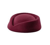 Sombrero genérico para bebé de la muerte, sombrero de pastillero de anfitriona de lana con fascinador, fabricación de sombrerería 39 hombre original, vino., Talla única