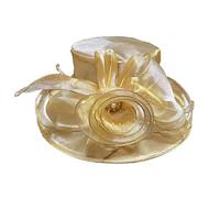 Sombrero genérico Rosa Chica Mujeres Fascinator Lady Tea Iglesia Boda Sombrero De Flor De Novia Gorra Trabajo Hombre Astillero, amarillo, Talla única