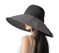 Sombrero genérico señora parasol señora ala ala ala ancha sombrero sombrero primavera y verano sol barbilla arco pequeño efecto cara sol viaje fuera, Le Noir, Talla única