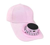Sombrero genérico ventilador solar, visera solar silenciosa recargable USB, sombreros para mujer, para pesca, al aire libre, acampada, verano, jardín, senderismo, trabajo de viaje y playa, rosa