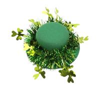 Sombrero genérico verde | Sombrero de satén verde irlandés verde | Sombrero de satén verde de San Patricio Día Irlanda | Traje de liberación de sombrero para fiestas favorable y accesorio de topper de
