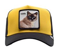 Goorin Bros. Cool Cat Gato Amarillo Negro Gorra de Camionero Ajustable, dorado, Talla única