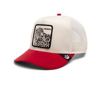 Goorin Bros. Trucker Cap The Suede Snow Red - Gorra (talla única), color crema y rojo, beige, Talla única