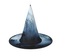 Sombrero gótico de bruja de Halloween para adultos, accesorio de disfraz festivo para fiestas, bailes de máscaras, cosplay y carnaval