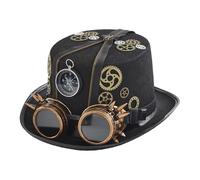Sombrero gótico steampunk, sombrero de disfraz vintage con gafas, accesorio de cosplay para viajeros del tiempo para hombres, diseño clásico resistente, accesorio de disfraces, Halloween y de