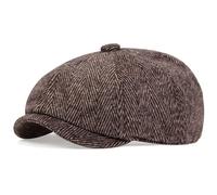 Sombrero Gris Claro De 1 Pieza Y Clip Para Sombrero Gris Oscuro De 1 Pieza, Forma Octogonal De Moda, Prenda Adecuada Para Uso Diario, Combinación Característica Para Hombres Y Mujeres.