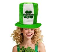 Sombrero Happy St Patrick's Day, Verde y Blanco con Trébol Bordado