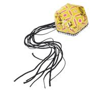 Sombrero hexagonal brillante con trenzas | Diseño artístico de trenzas, trenzas florales, fiestas de disfraces, actores de escenario, espectáculos de teatro y eventos