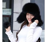 Sombrero Hombre Sombreros De Mujer Ruso Ushanka Aviator Trapper Snow Ski Hat Earflap Caps Winter Bomaber Hat,Black,52-61Cm