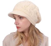 Sombrero Invierno Tiene un cálido Forro Polar Gorros de Punto para Mujeres Sombrero de Cálido Invierno Boina Adecuado para el Ocio al Aire Libre y La Protección Solar