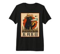 Sombrero Kaiju Cat Taco Divertido Cinco de Mayo Retro Pop Art Camiseta Premium