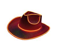 Sombrero Led Cowboy Lentejuela Fiesta Cap Flashing Light Up Dance LED Disco Top Novelty Funky Sombrero de LED, Glow In The Dark Cowboyhto,Sombrero de vaquera Fiesta Sombreros de