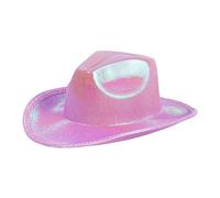 Sombrero ligero de vaquera para mujer, hombre, mujer, lentejuelas, vaquero, fiesta de Halloween, gorro para hombre, resistente al viento, con correa para la barbilla, sombreros para despedida de