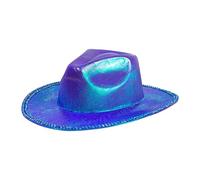 Sombrero ligero de vaquera para mujer, hombre, mujer, lentejuelas, vaquero, fiesta de Halloween, gorro para hombre, resistente al viento, con correa para la barbilla, sombreros para despedida de