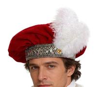 Sombrero medieval para hombre - Gorro exquisito de terciopelo medieval vintage, gorro de boina Tudor | Capó tradicional estilo Enrique VIII para representación escénica Festival de teatro de bodas Vac