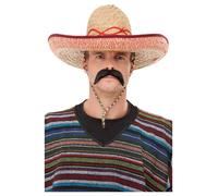 Sombrero Mexicano Adulto Grande Paja Bandit Sombrero Talla Única Disfraz
