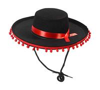 Sombrero Mexicano,Sombrero Español Para Mujeres Y Hombres,Sombreros Mexicanos Para Decoraciones De Carnaval,Con Borde De Pompón,para Accesorios De Juegos De Rol Como Toreros Y Bandas De Mariachi