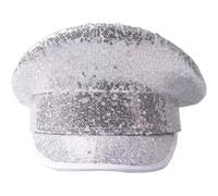 Sombrero Militar Con Lentejuelas Brillantes, Gorro De Capitán Para Festival De Carnaval Steampunk, Gorro Azul Marino Punk Para Yate, Sombrero De Fiesta Temática De Halloween Para Hombres Y Mujeres