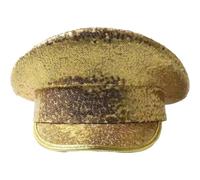 Sombrero Militar Con Lentejuelas Brillantes, Gorro De Capitán Para Festival De Carnaval Steampunk, Gorro Azul Marino Punk Para Yate, Sombrero De Fiesta Temática De Halloween Para Hombres Y Mujeres