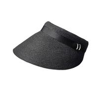 Sombrero Mujer Visera para Mujer, Gorra De Paja Elástica De ala Ancha para La Playa, Ajustable, con Protección UV.