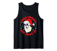 Sombrero navideño de Papá Noel con Forma de Calavera de Dead Inside But Jolly Camiseta sin Mangas