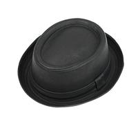 Sombrero negro vintage flexible, estilo Pork Pie, hecho con piel sintética, similar al de Heisenberg en Breaking Bad, unisex